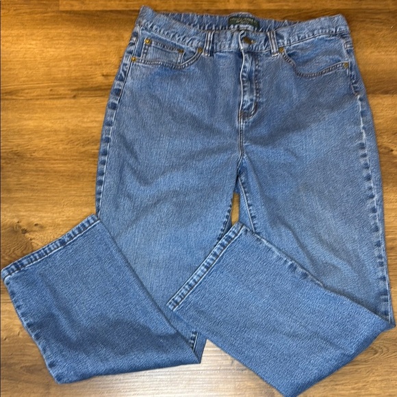 LRL Lauren Jeans Co Ralph Lauren Petite 12P Women’s Classic Straight Reg Wash - Picture 1 of 9
